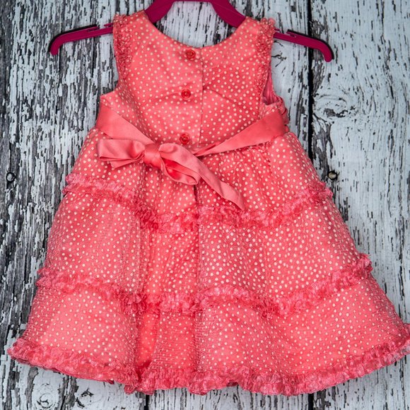 Rare Editions Pink Dress with Ribbon and Bows - Picture 3 of 4